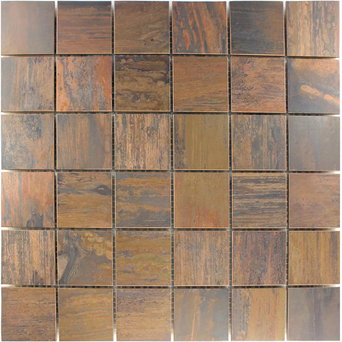 Mosaic Tiles Copper Quadrat 48x48x8mm