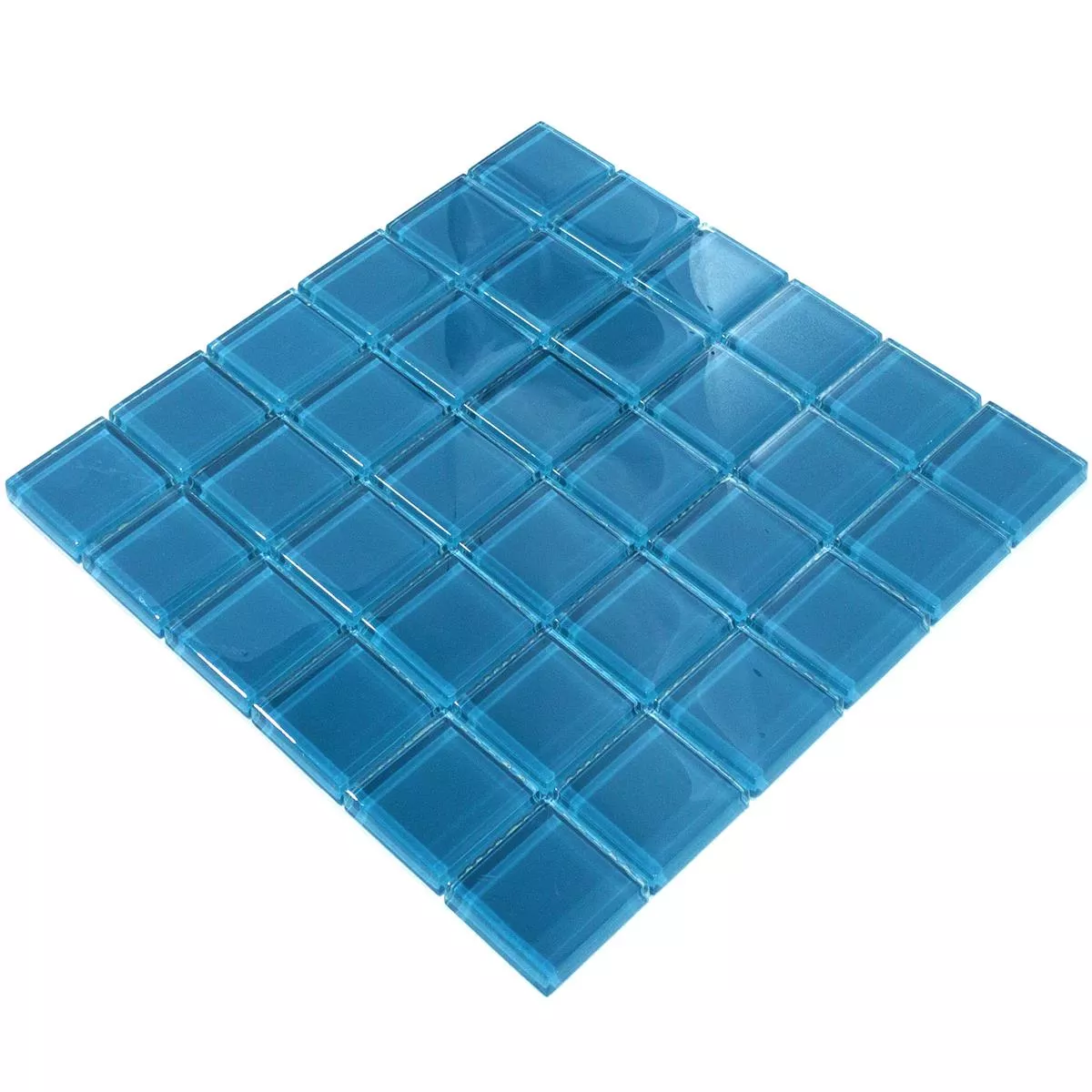 Glass Mosaic Tiles Melmore Blue