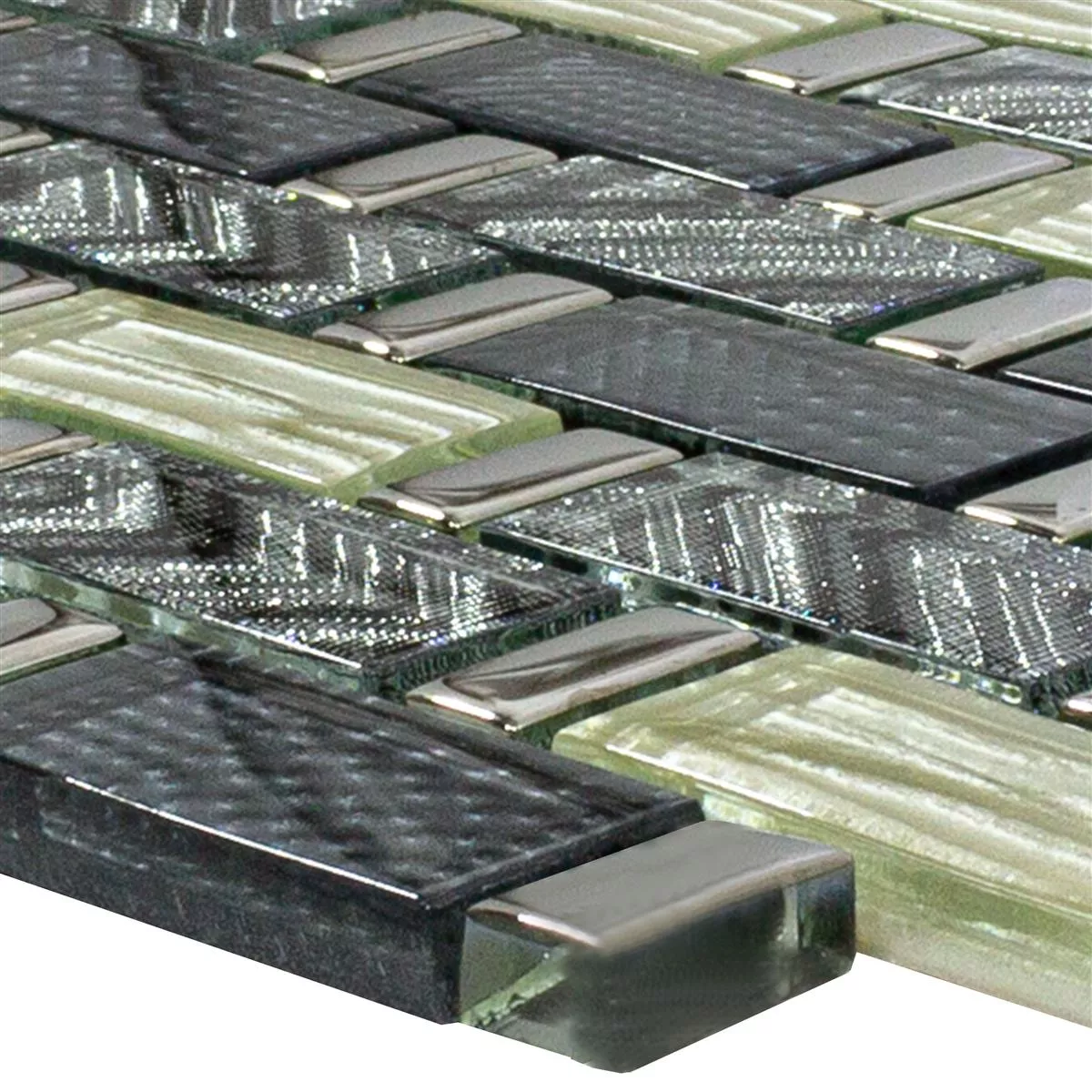 Glass Mosaic Tiles Buenos Aires Grey Beige Mix Glass Mosaic Tiles Buenos Aires Grey Beige Mix