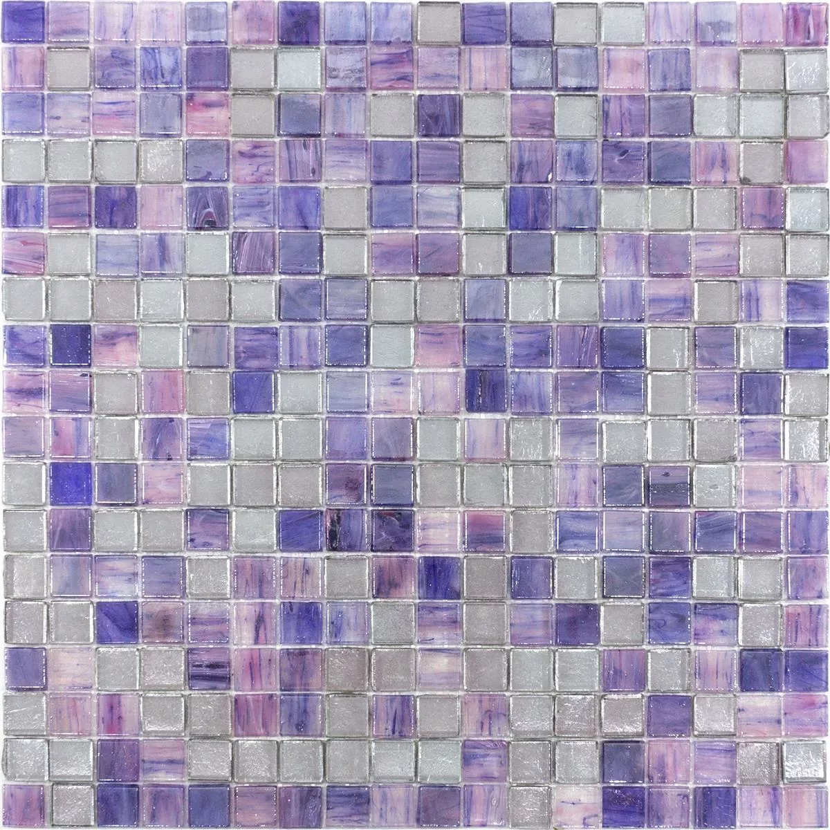 Sample Glass Mosaic Tiles Edessa Purple Mix