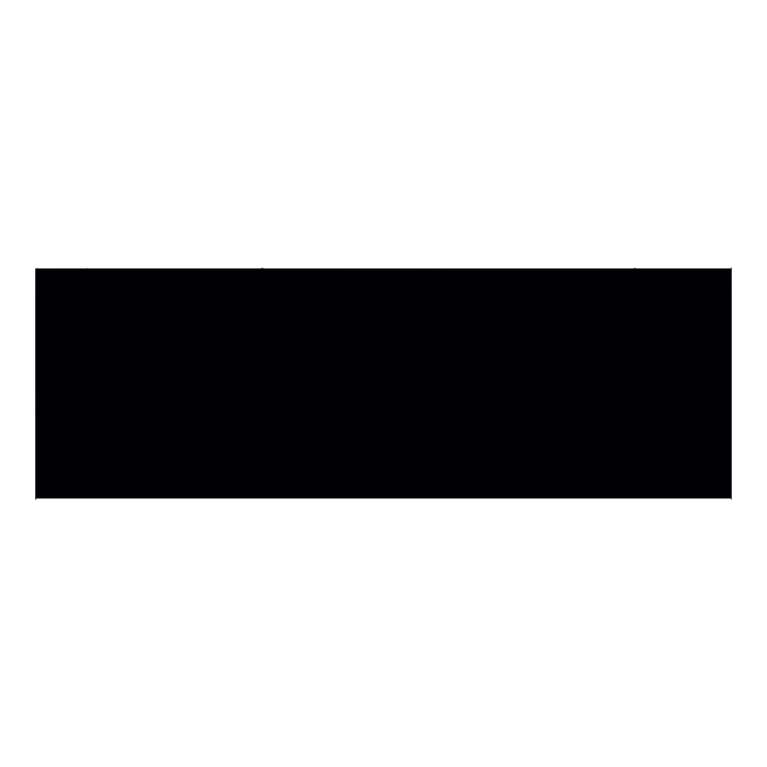 Metro tile Black Mat 10x30 cm Without Facet Candy Negro