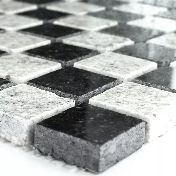 Sample Mosaic Tiles Granit Galaxy Black Kashmir White