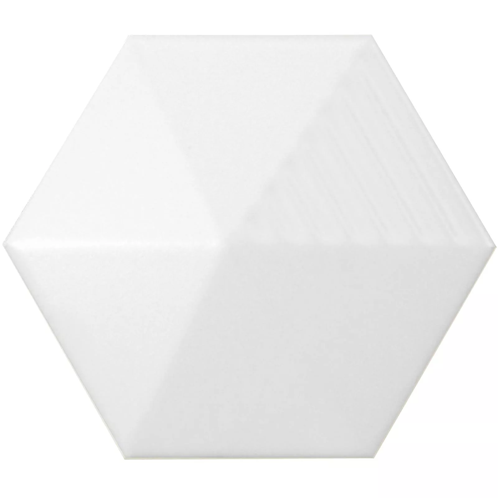 Sample Wall Tiles Rockford 3D Hexagon 12,4x10,7cm Blanc Mat