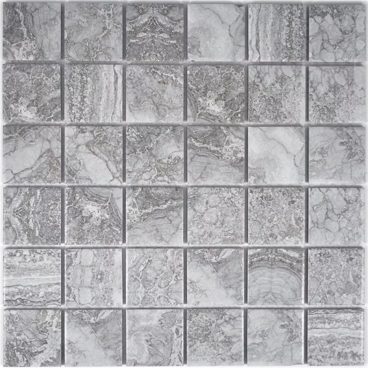 Sample Ceramic Mosaic Tiles Oscar Stone Optic Grey