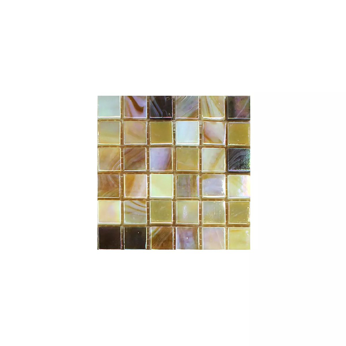 Sample Mosaic Tiles Glass Nacre Mix Sandy 