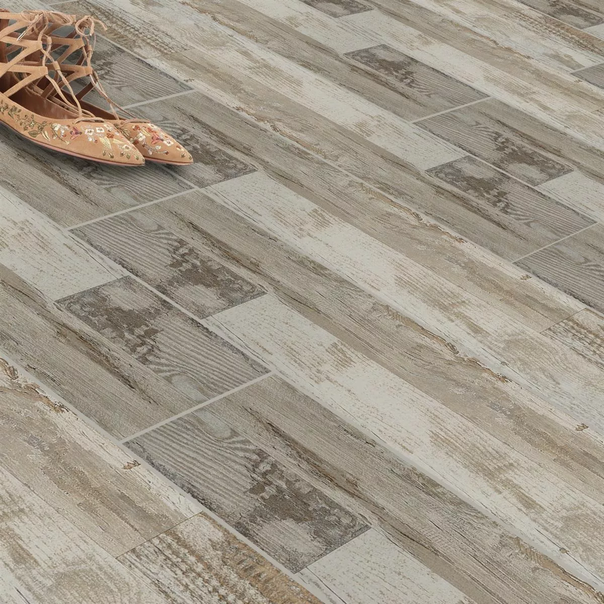 Wood Optic Floor Tiles Fortuna Grey 20x120cm
