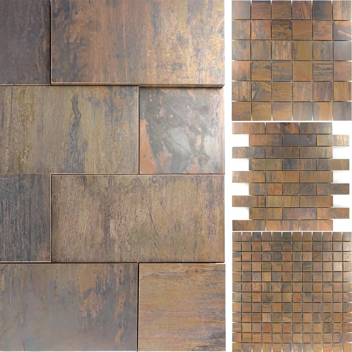 Mosaic Tiles Copper Metal Design Amadora