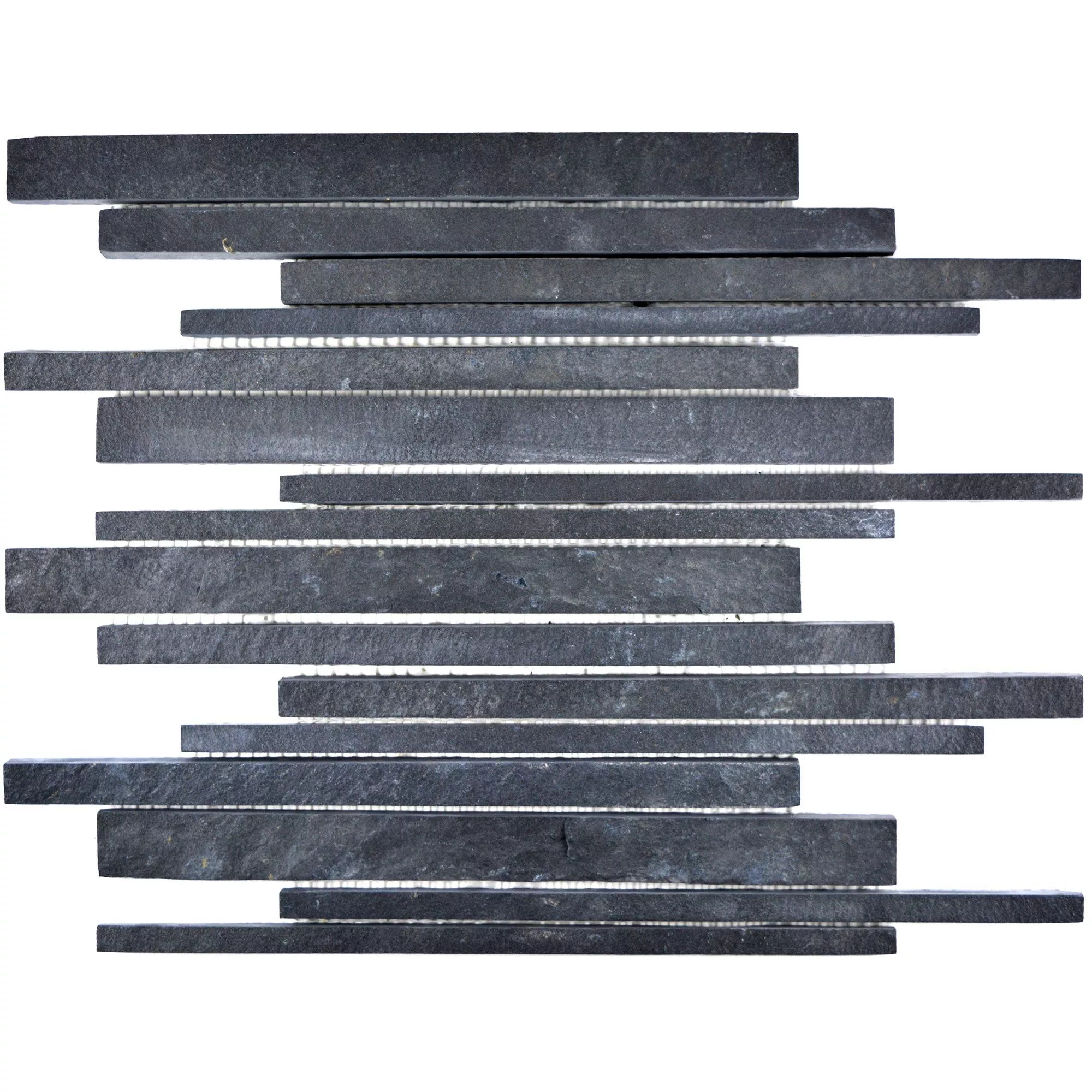 Mosaic Tiles Natural Stone Lyra Slate Black Mosaic Tiles Natural Stone Lyra Slate Black