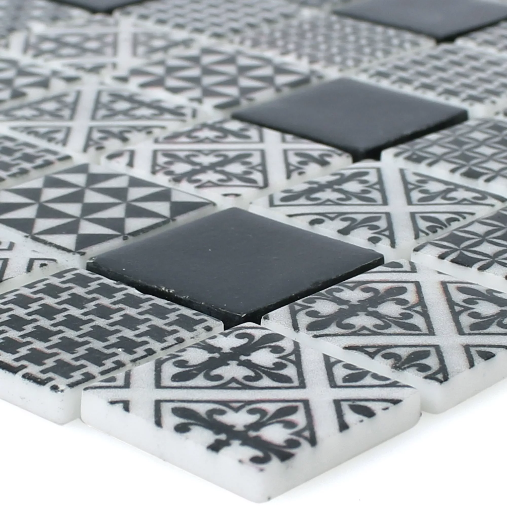 Sample Glass Mosaic Tiles Malard Black