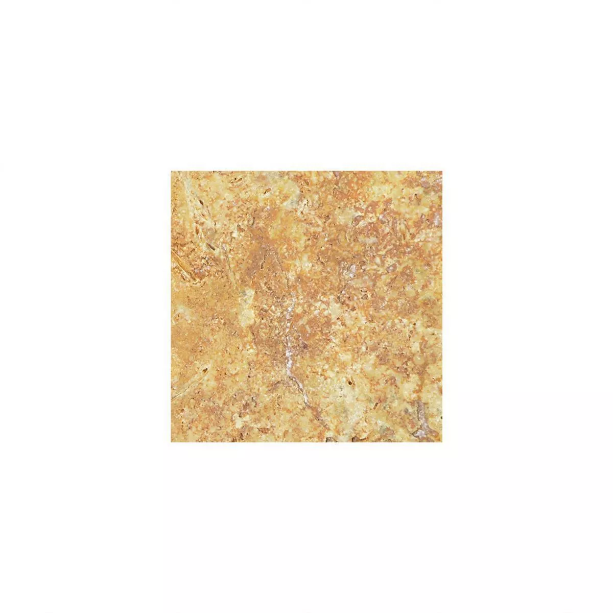 Sample Natural Stone Tiles Travertine Castello Gold 10x10cm