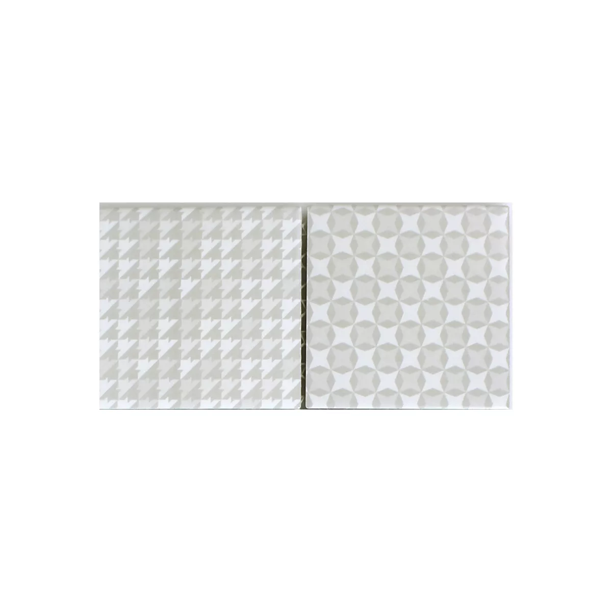 Sample Mosaic Tiles Ceramic Cement Optic Geo Grey