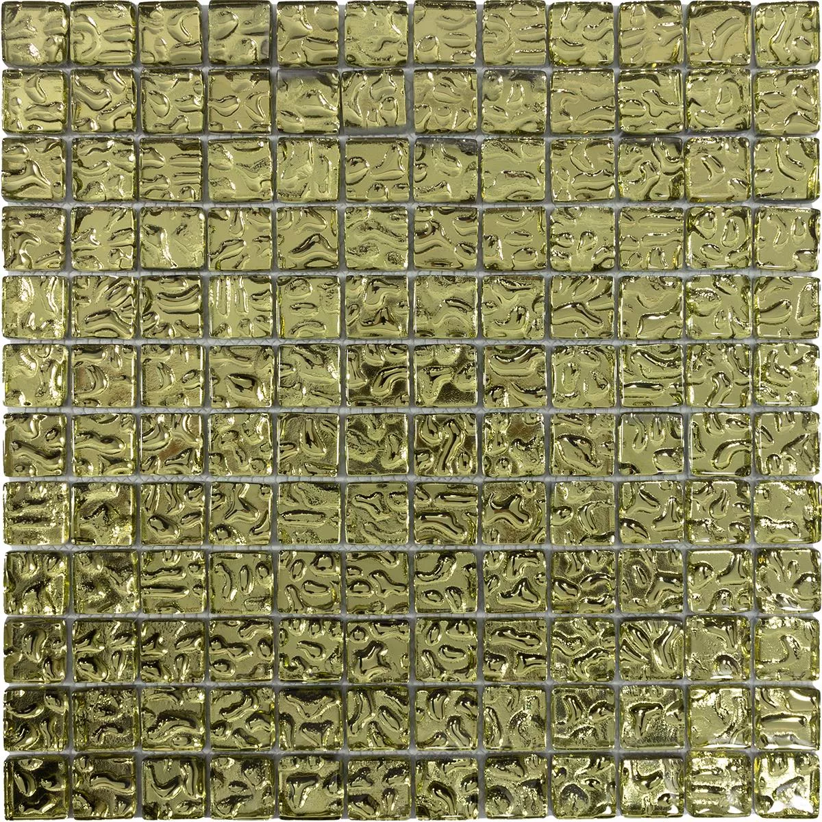 Glass Mosaic Tiles Aquatic Gold