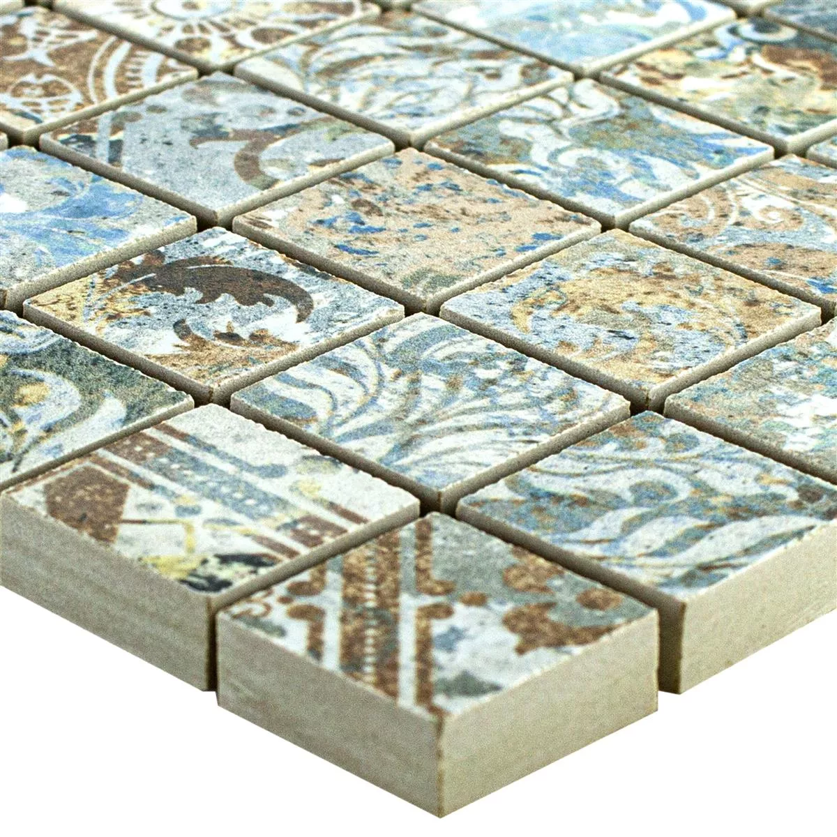 Ceramic Mosaic Tiles Patchwork Colored 25x25mm