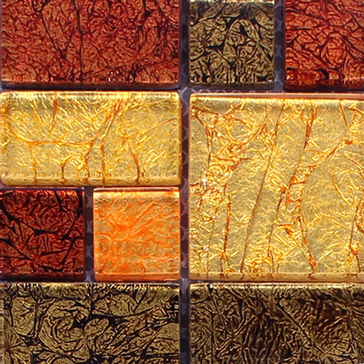 Sample Glass Mosaic Tiles Curlew Yellow Orange ix