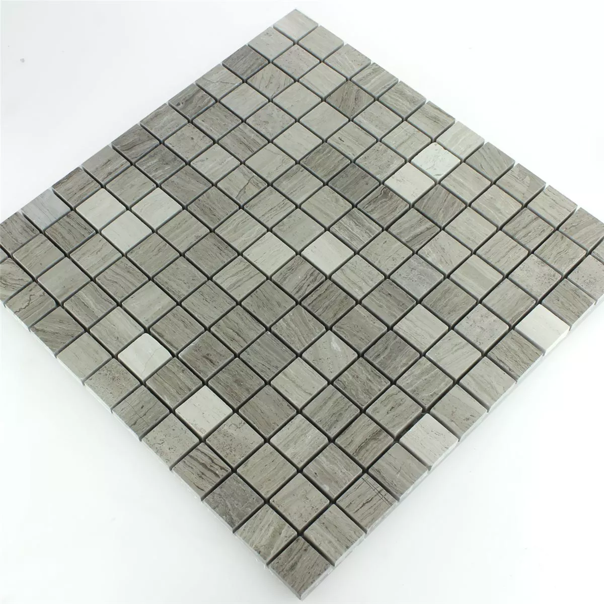 Sample Mosaic Tiles Marble Mud Grey Polished