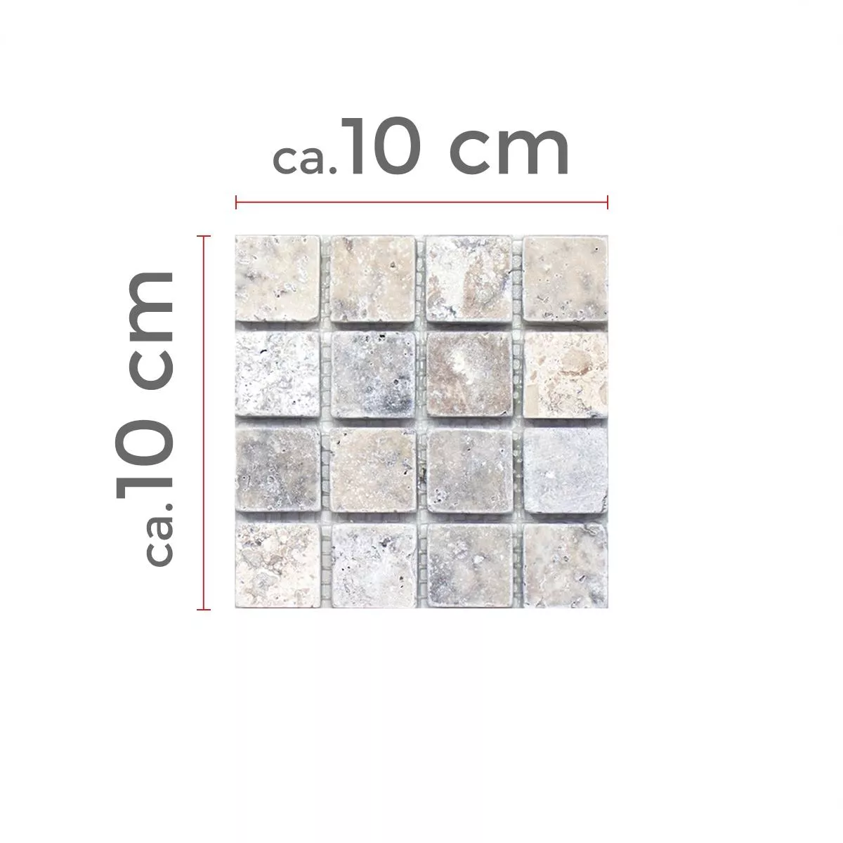 Sample Mosaic Tiles Travertine Nestor Silver 23