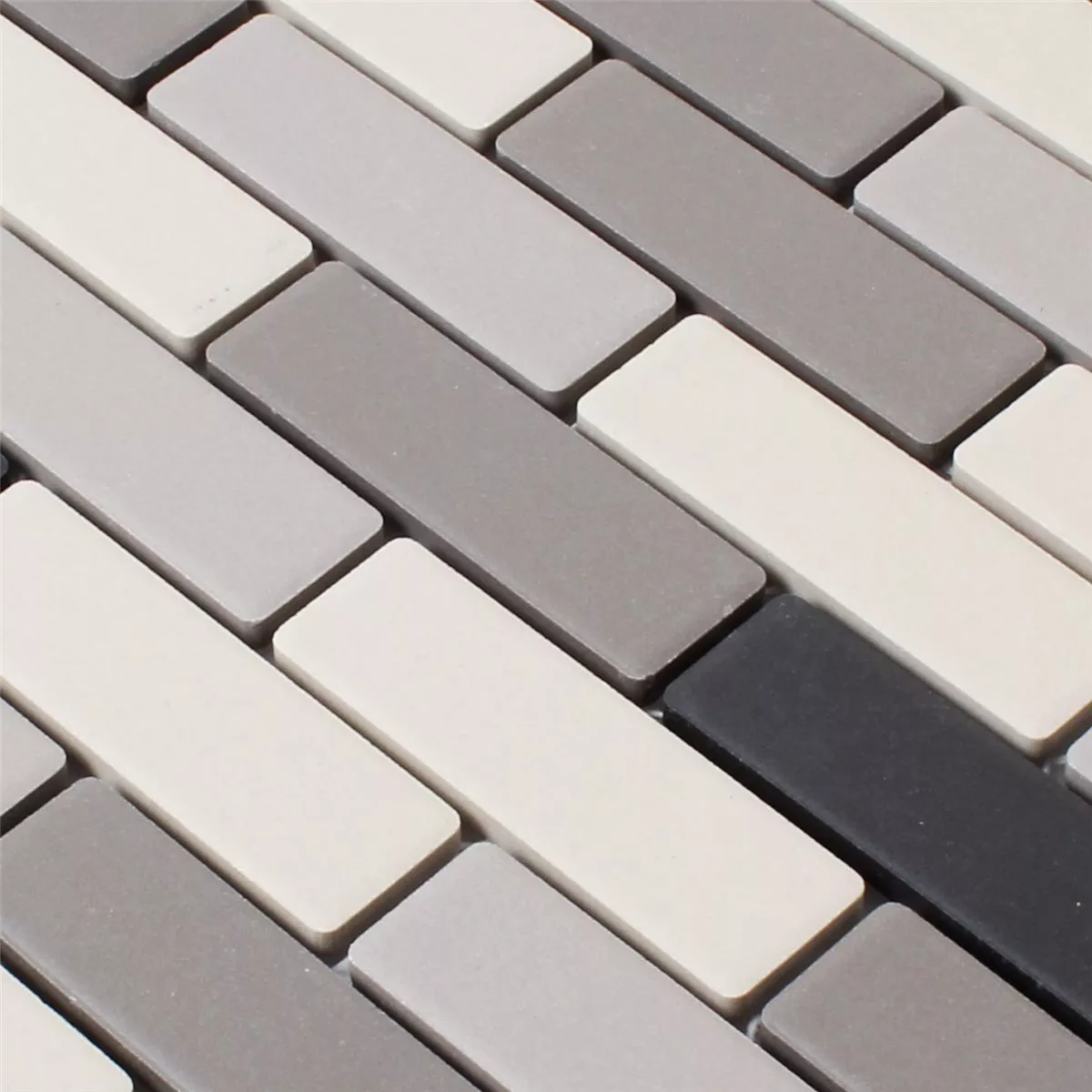 Sample Mosaic Tiles Ceramic Beige Grey Unglazed