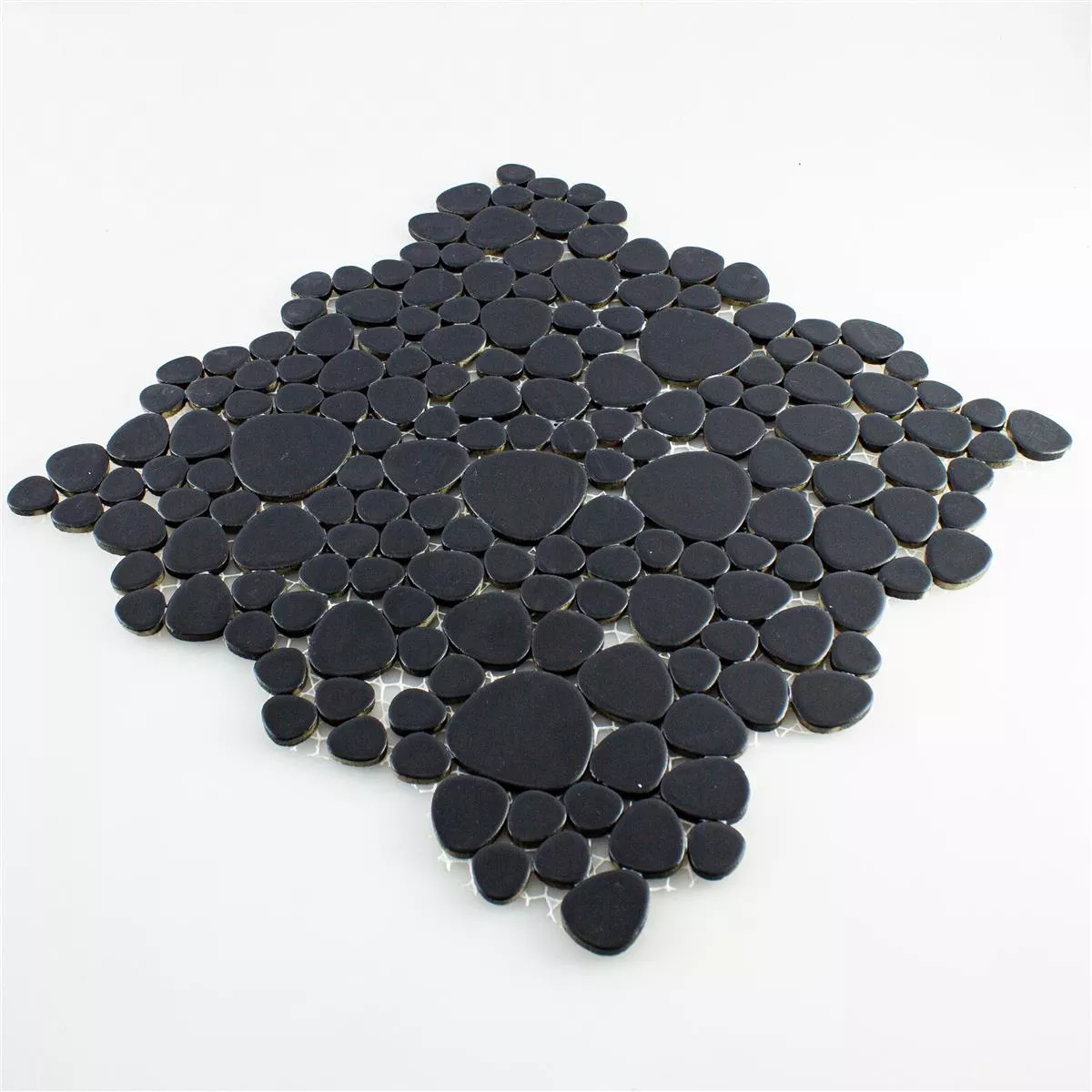 Ceramic Pebble Mosaic Sabah Black Mat