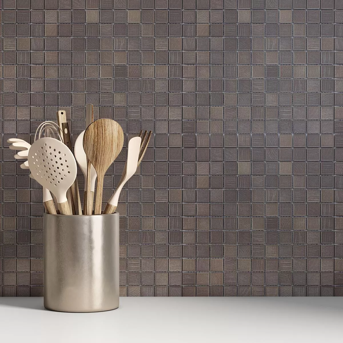 Ceramic Mosaic Tiles Luminara Wood Optic Brown