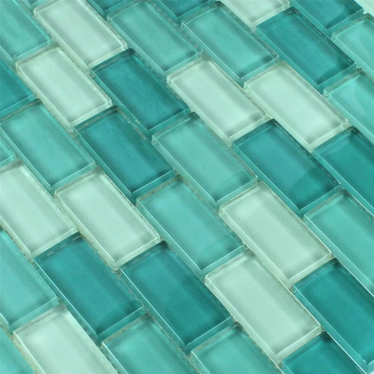 Sample Mosaic Tiles Glass Brick Green Mix