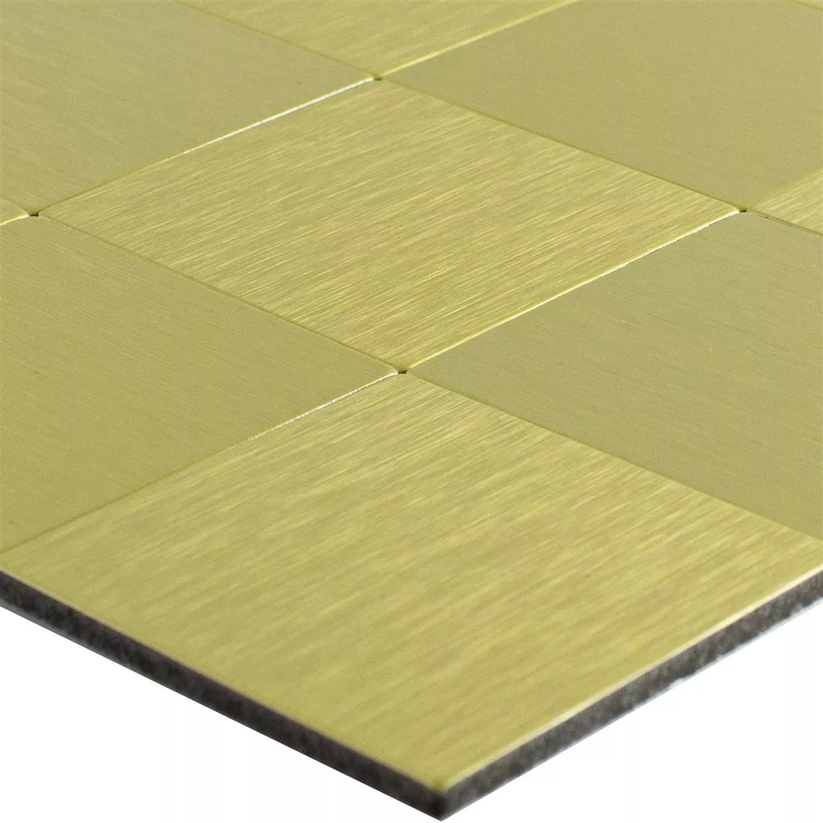 Mosaic Tiles Metal Self Adhesive Vryburg Gold Square 48 Mosaic Tiles Metal Self Adhesive Vryburg Gold Square 48
