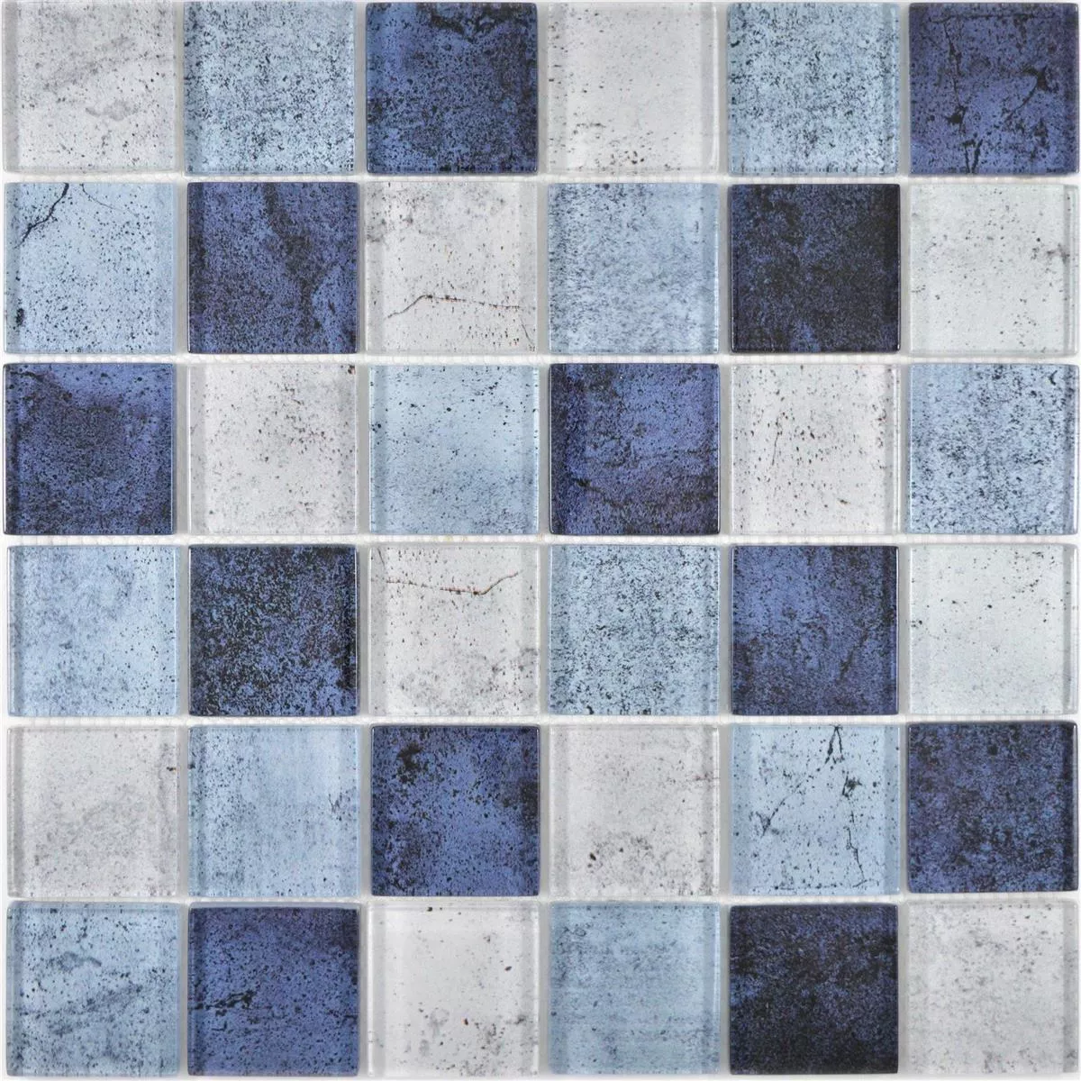 Glass Mosaic Tiles Mignon Blue