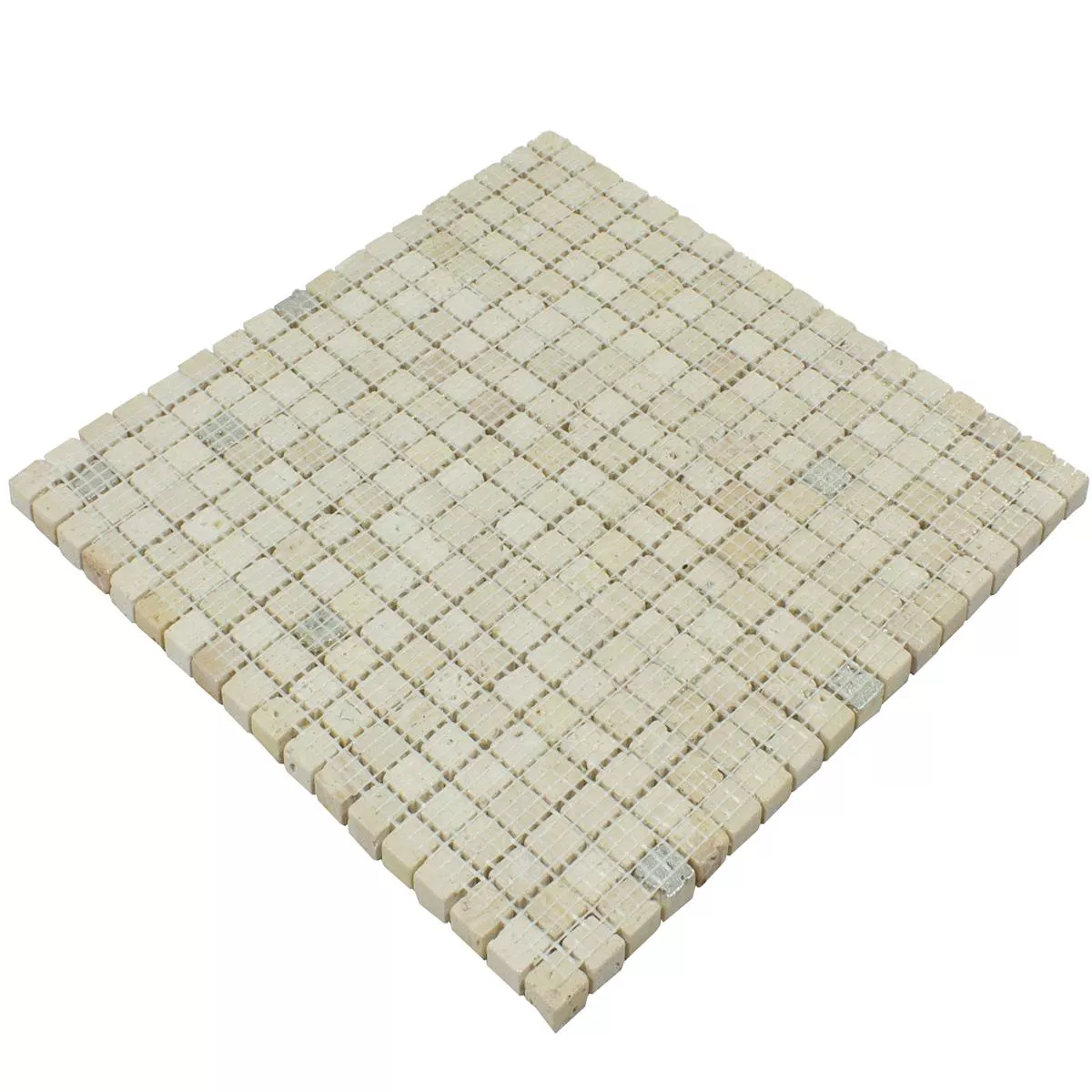 Sample Marble Natural Stone Mosaic Tiles Antika Mix Silver Creme