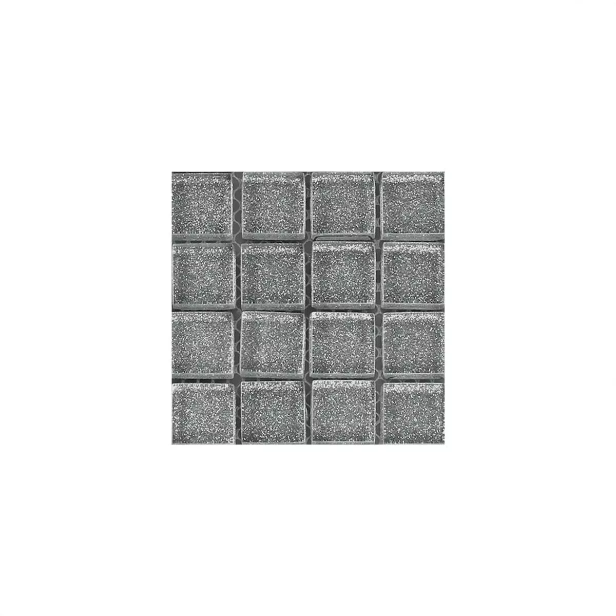 Sample Glass Mosaic Tiles Wichita Silver Glitter