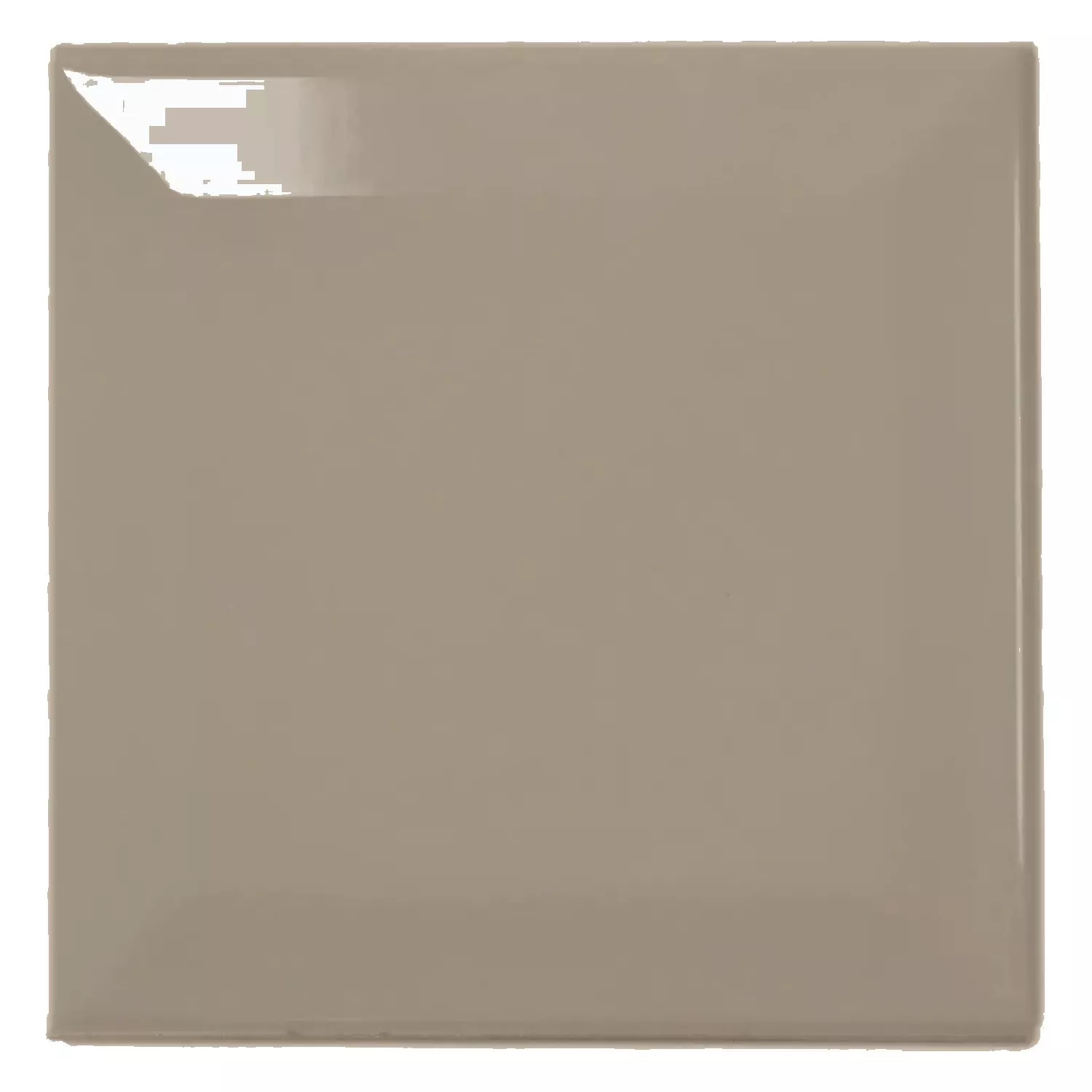 Metro tile Brown Glossy 10x10 cm Facet Catarina Mink