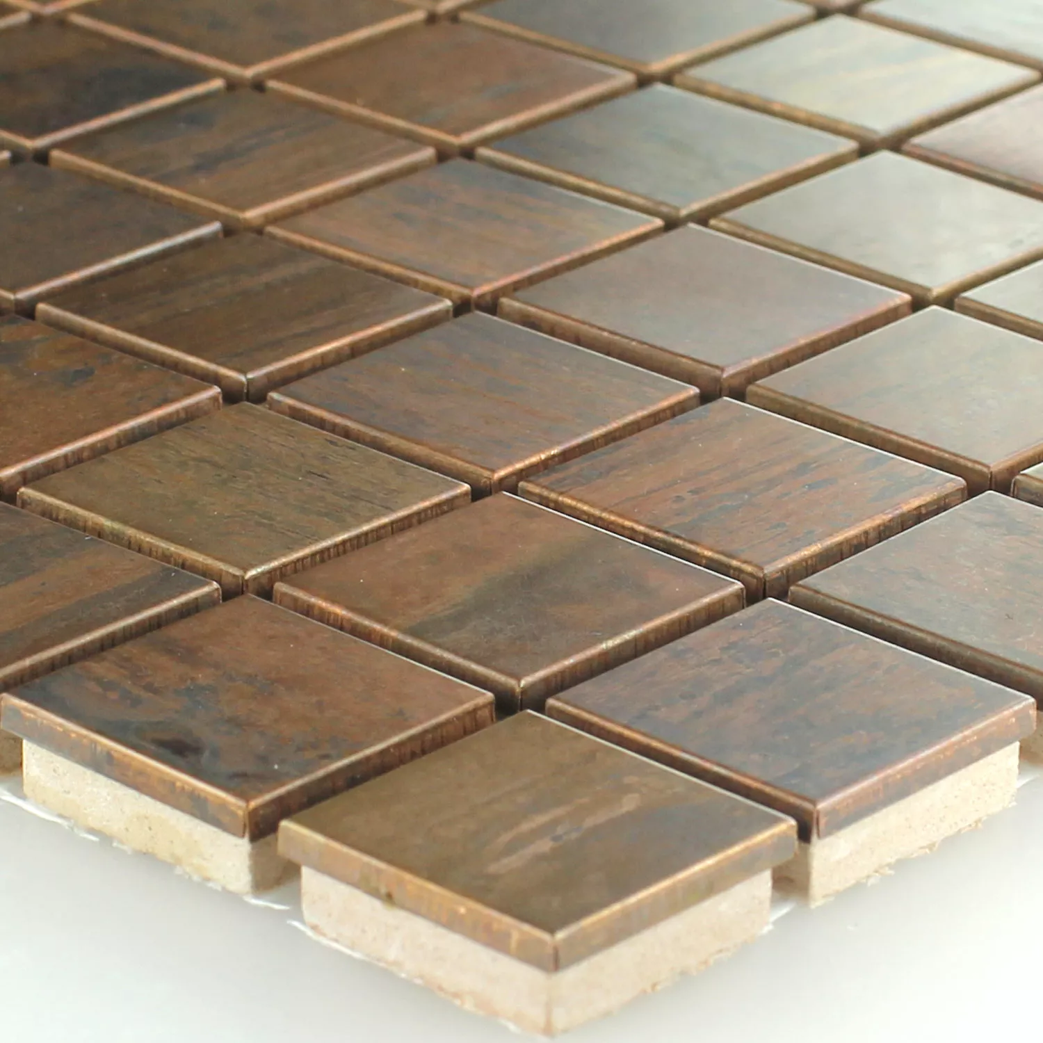 Sample Mosaic Tiles Copper Metal Design 