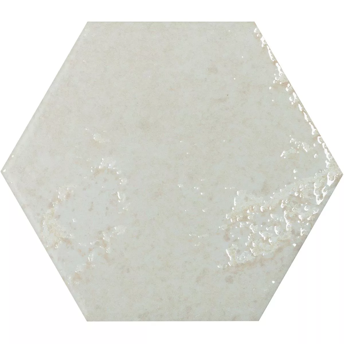 Wall Tiles Lara Glossy Waved 13x15cm Hexagon Blanc Wall Tiles Lara Glossy Waved 13x15cm Hexagon Blanc