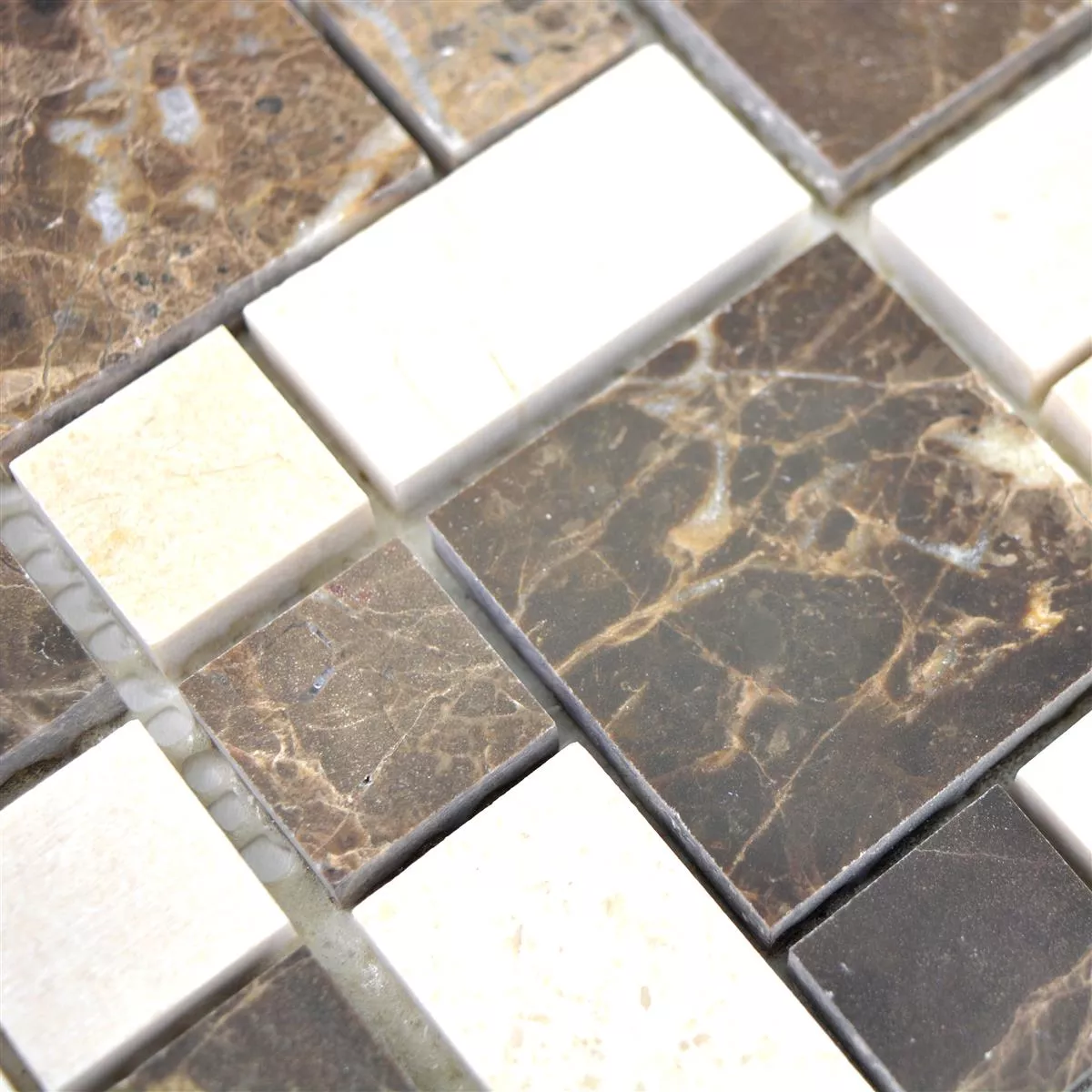 Marble Natural Stone Mosaic Tiles Cordoba Emprador Dark Beige