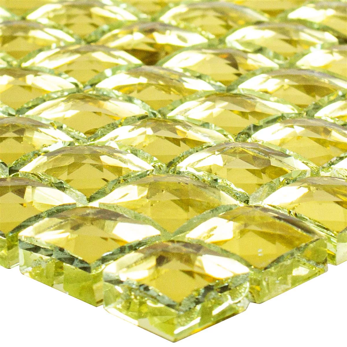 Sample Glass Mosaic Tile Victoria Gold Square 15