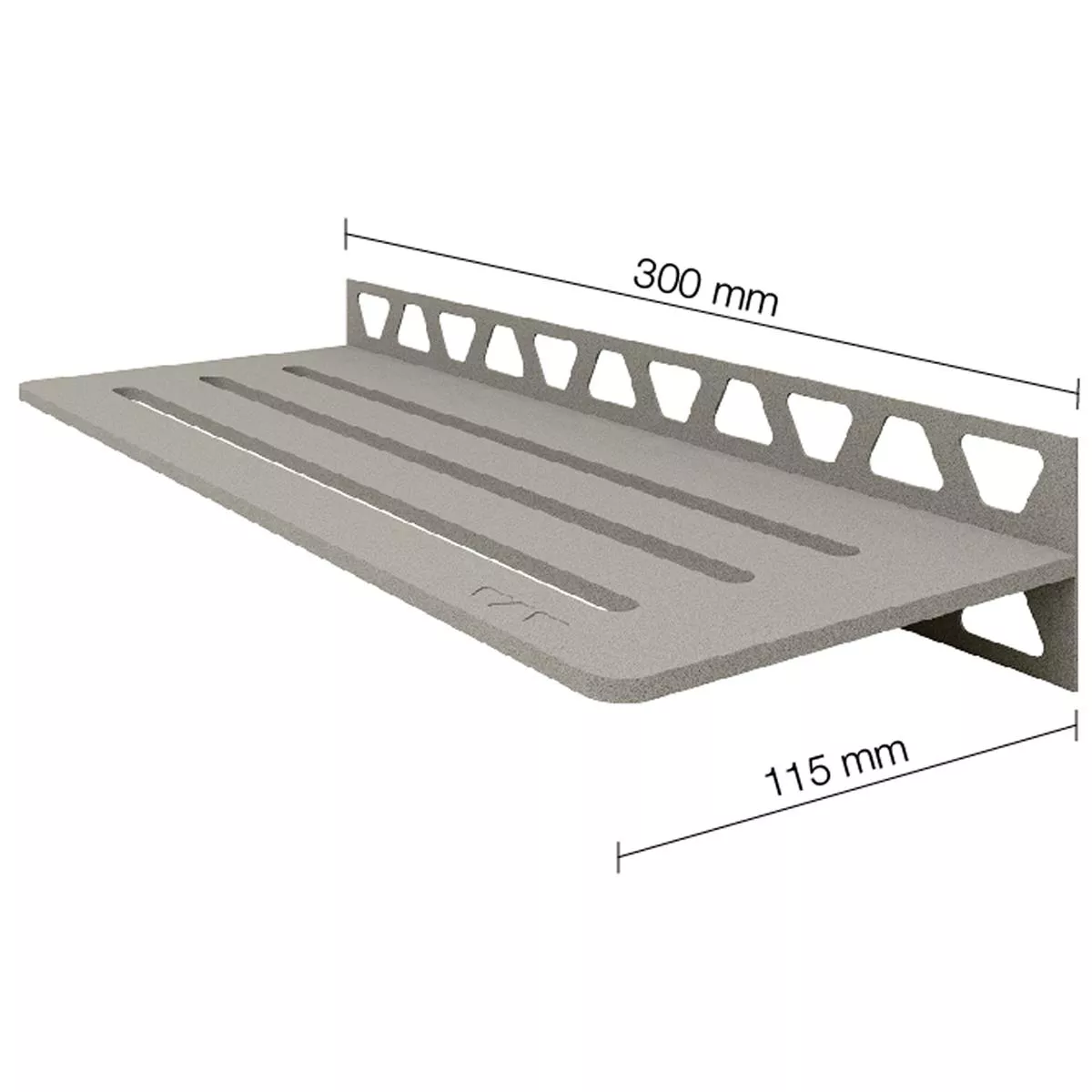 Shower shelf wall shelf Schlüter Rectangle 30x11.5cm Wave Grey