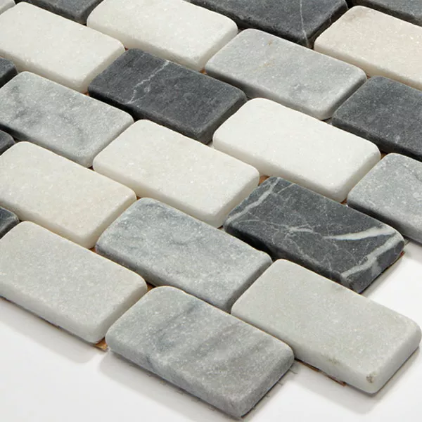 Mosaic Tiles Marble 23x48x8mm Black Mix