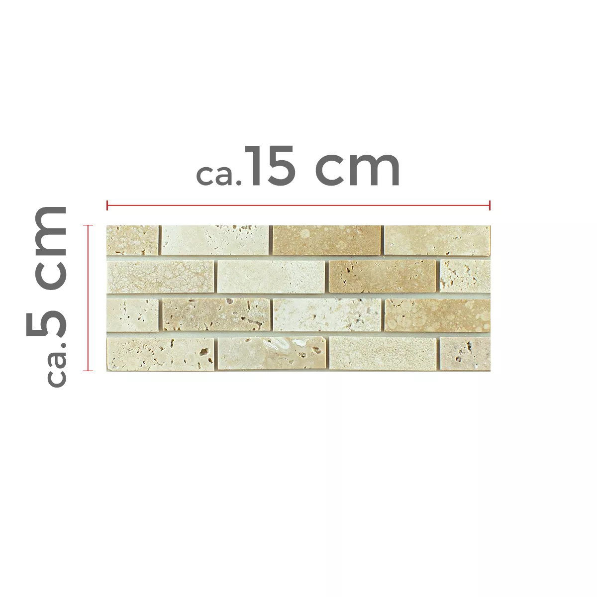 Sample Natural Stone Mosaic Mariental Self Adhesive Beige