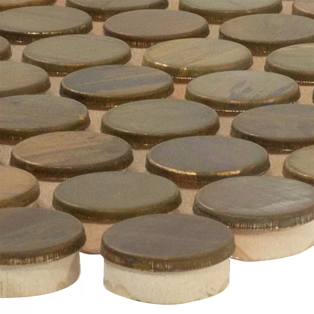 Metal Copper Mosaic Tiles Copperfield Button Metal Copper Mosaic Tiles Copperfield Button