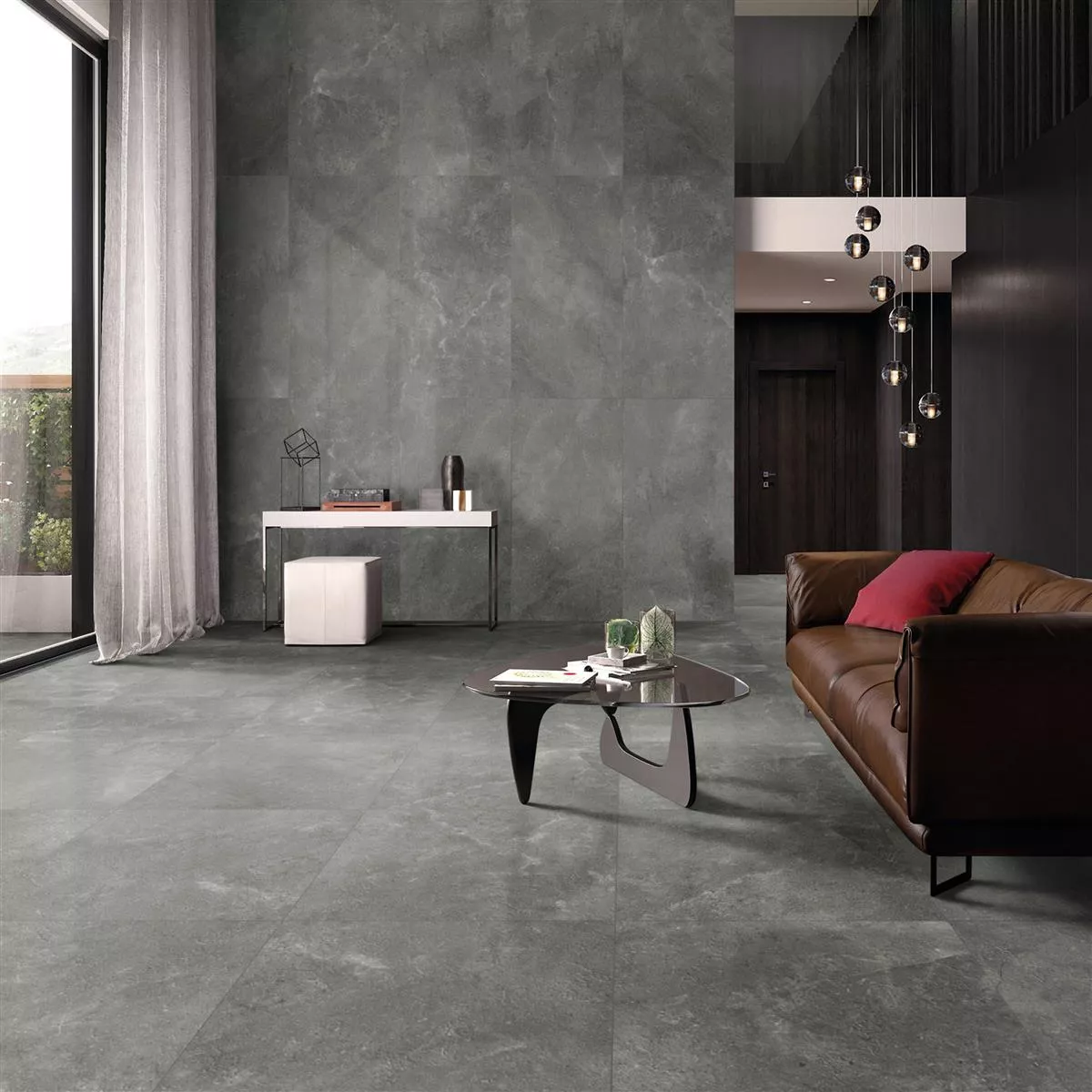 Sample Floor Tiles Bangui Stone Optic 60x60cm Dark Grey