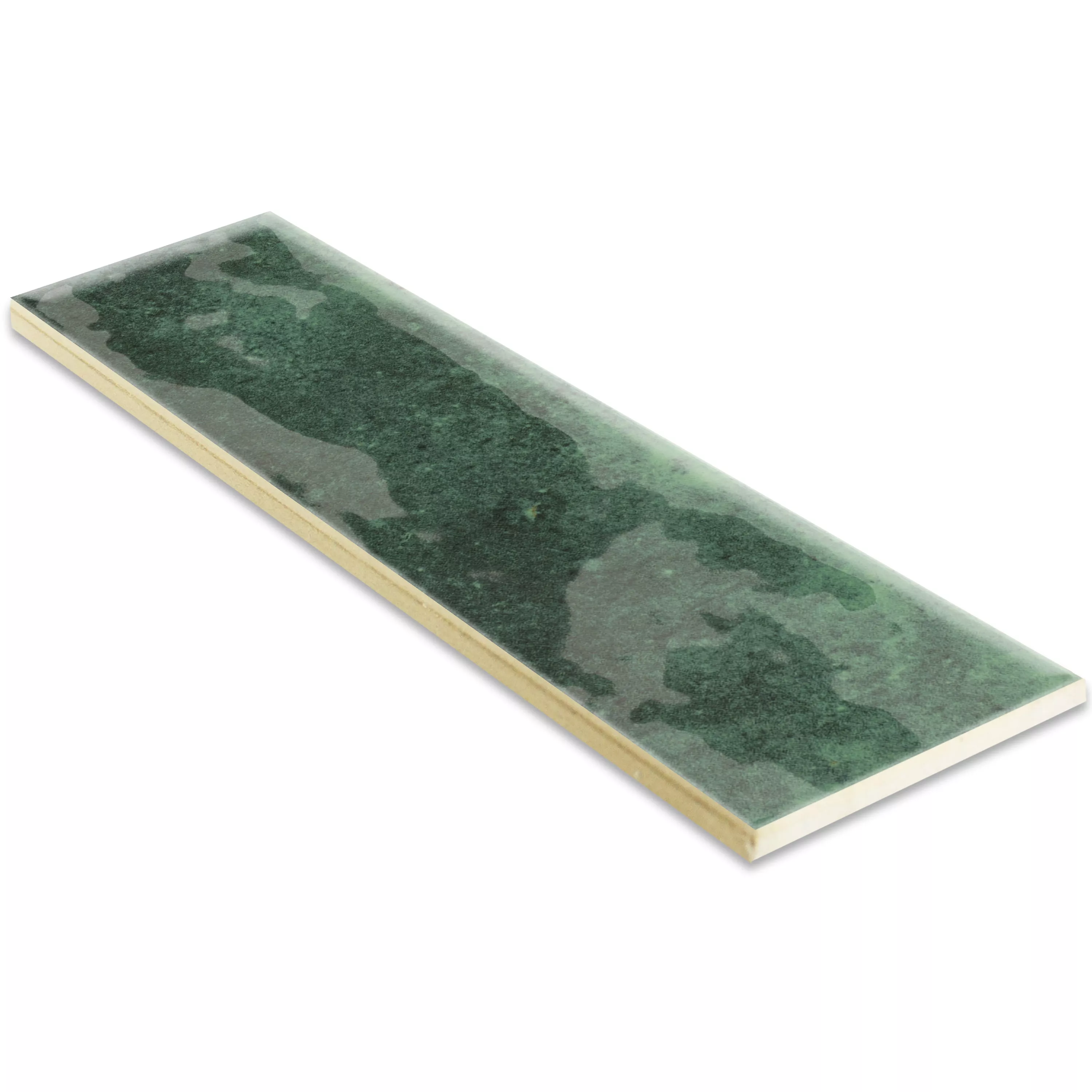 Sample Wall Tiles Arosa Glossy Waved Emerald Green 6x25cm