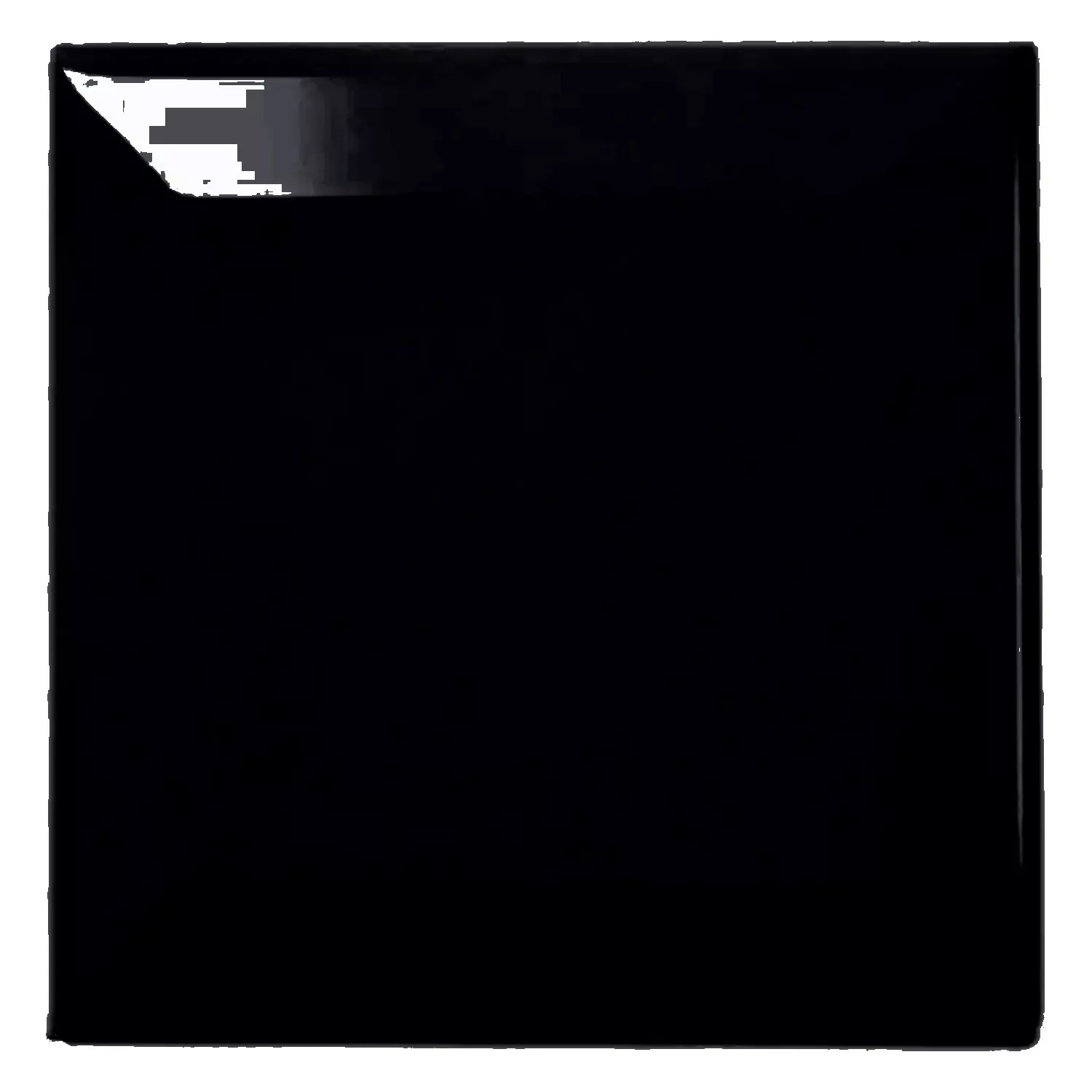 Metro tile Black Glossy 10x10 cm Facet Catarina Negro