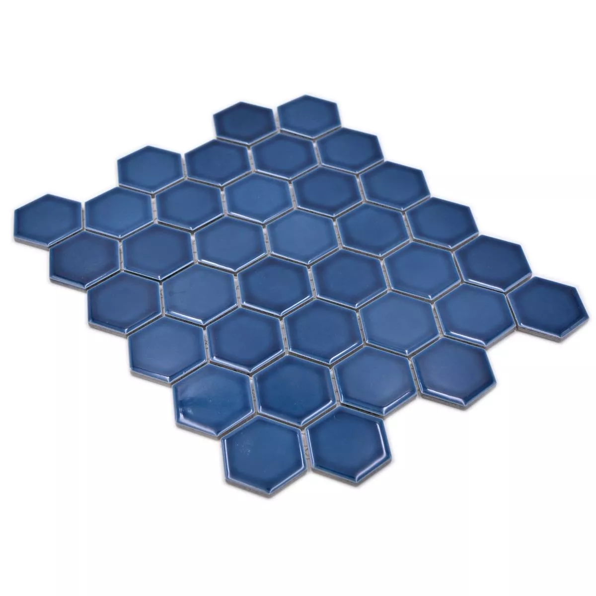 Sample from Ceramic Mosaic Salomon Hexagon Blue Green H51