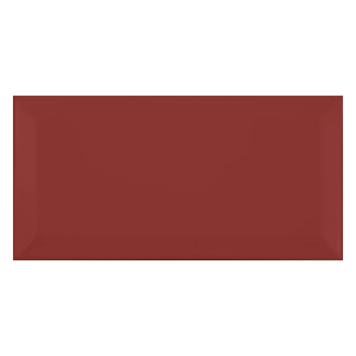 Metro tile Red Mat 10x20 cm Facet Jasper Burdeos