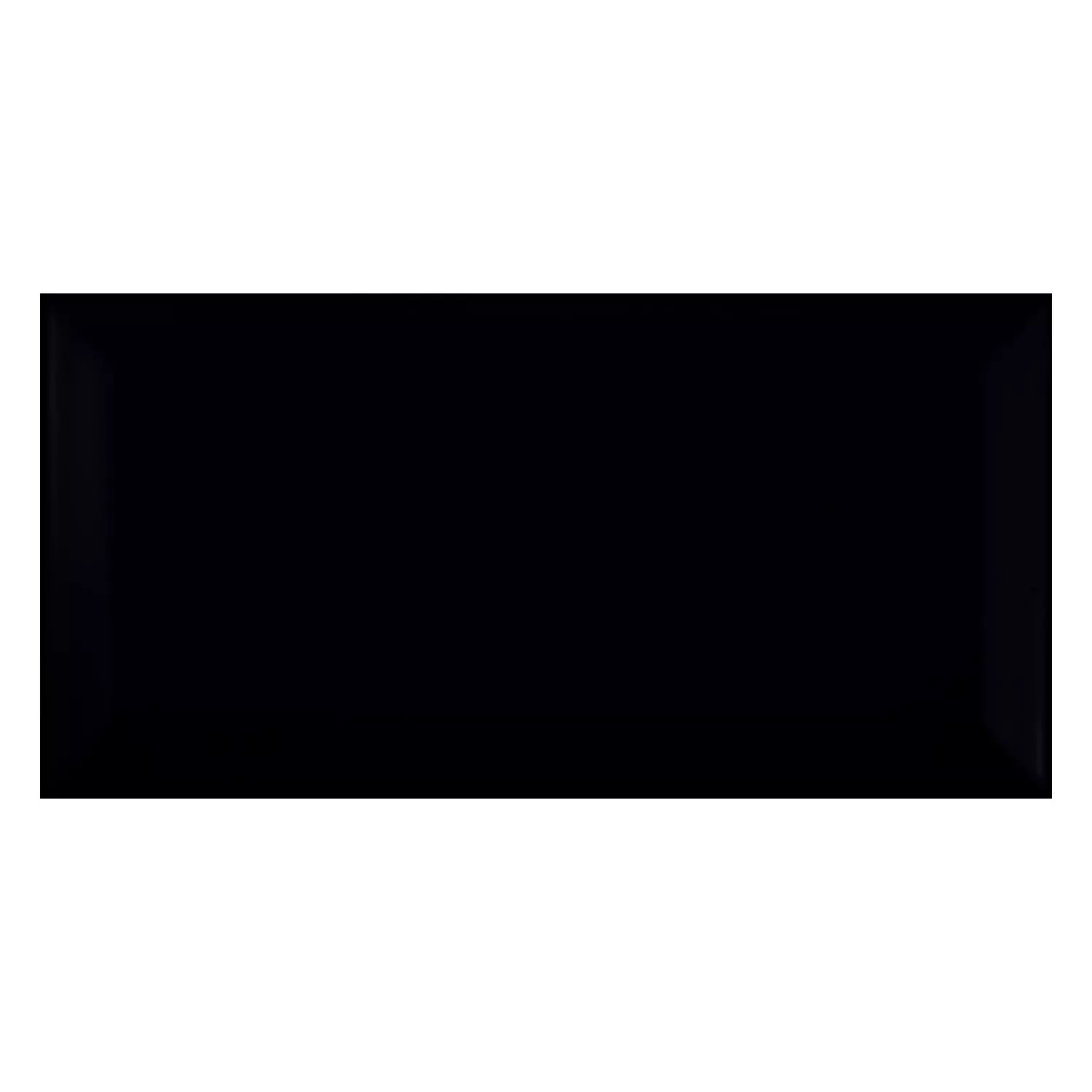 Metro tile Black Mat 10x20 cm Facet Jasper Negro