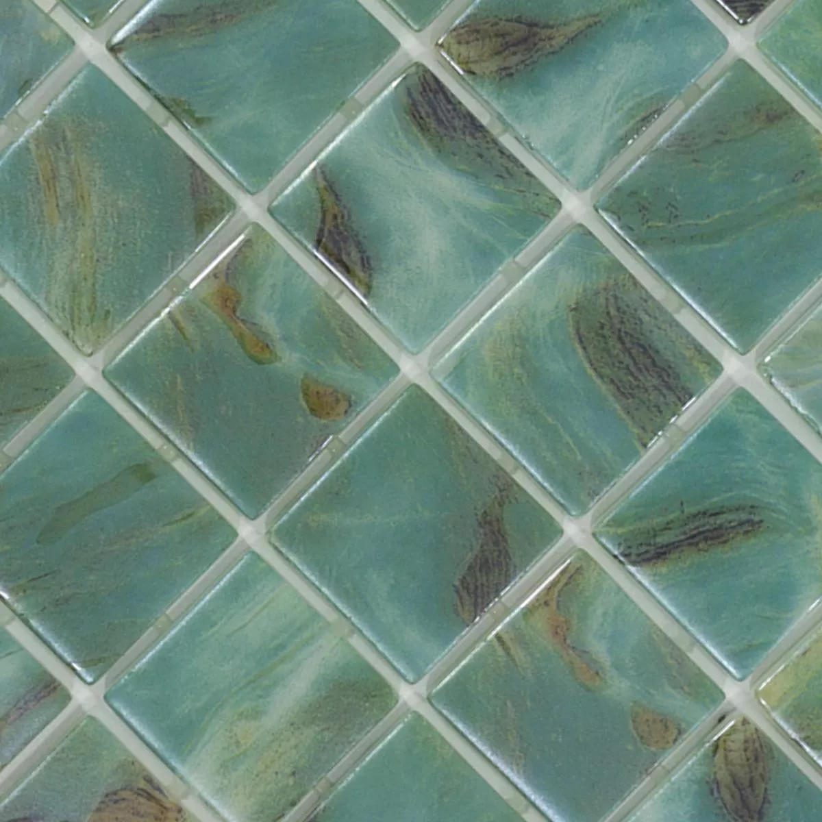 Glass Swimming Pool Mosaic Alassio Cyan 38