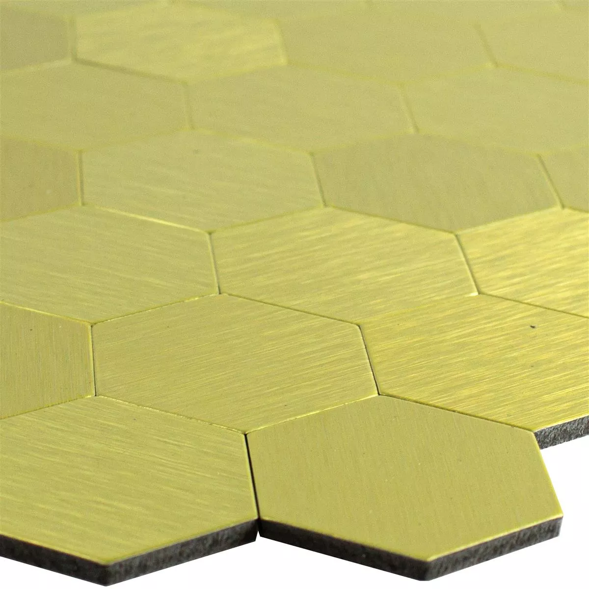 Mosaic Tiles Metal Self Adhesive Vryburg Gold Hexagon Mosaic Tiles Metal Self Adhesive Vryburg Gold Hexagon