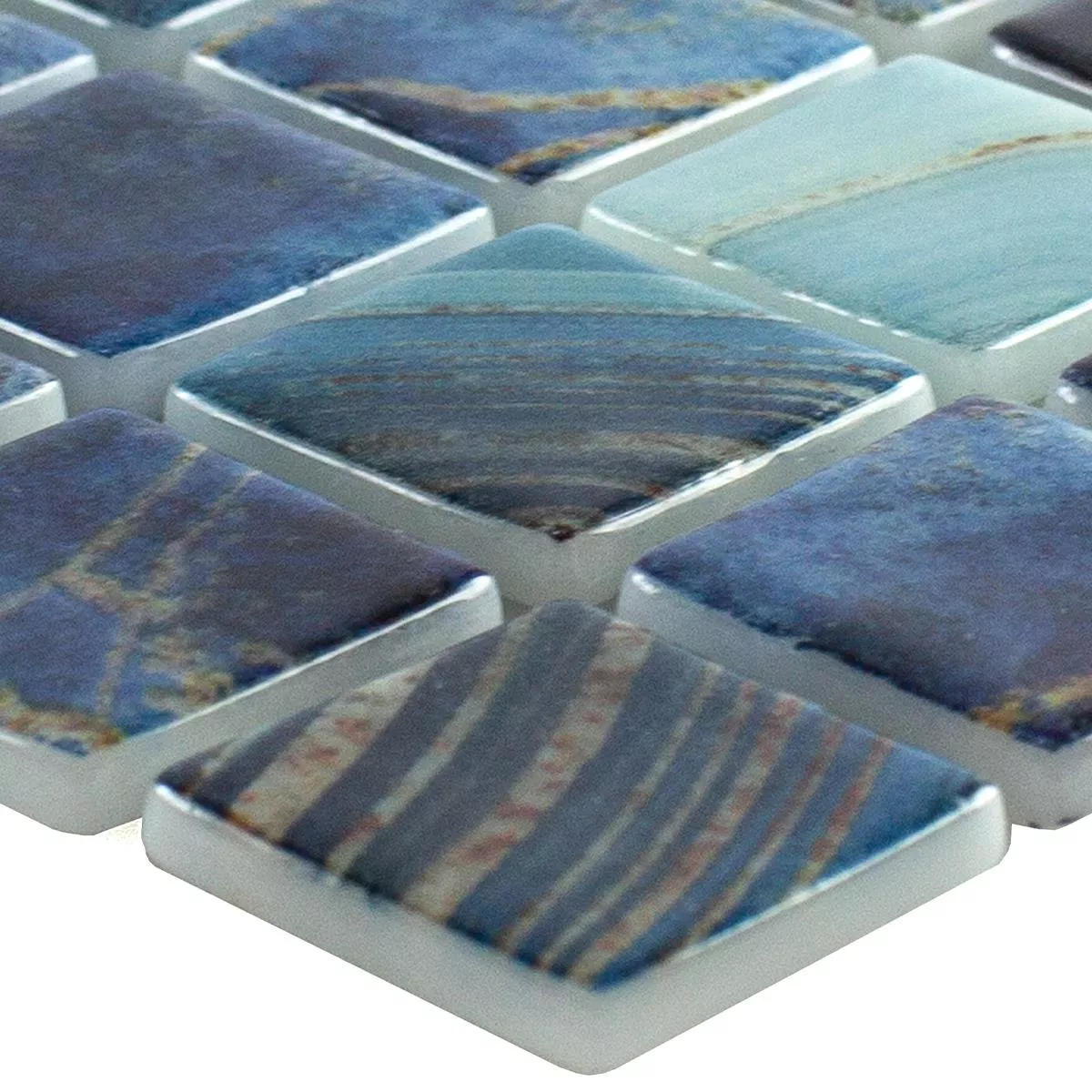 Sample Glass Mosaic Swimming Pool Baltic Blue Cyan