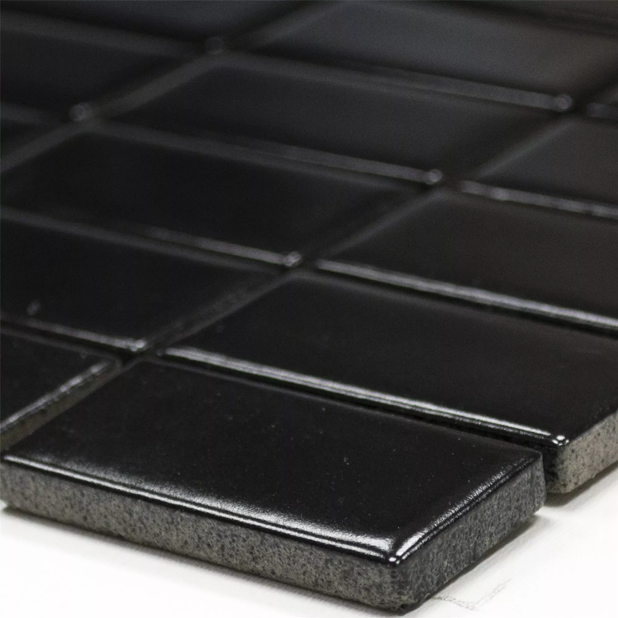 Ceramic Mosaic Tiles Adrian Black Mat Rectangle Ceramic Mosaic Tiles Adrian Black Mat Rectangle