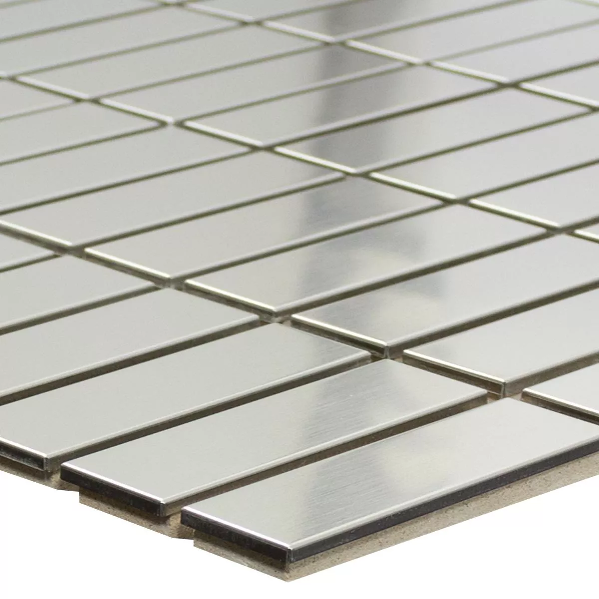 Mosaic Tiles Stainless Steel Brushed Silvernova Sticks