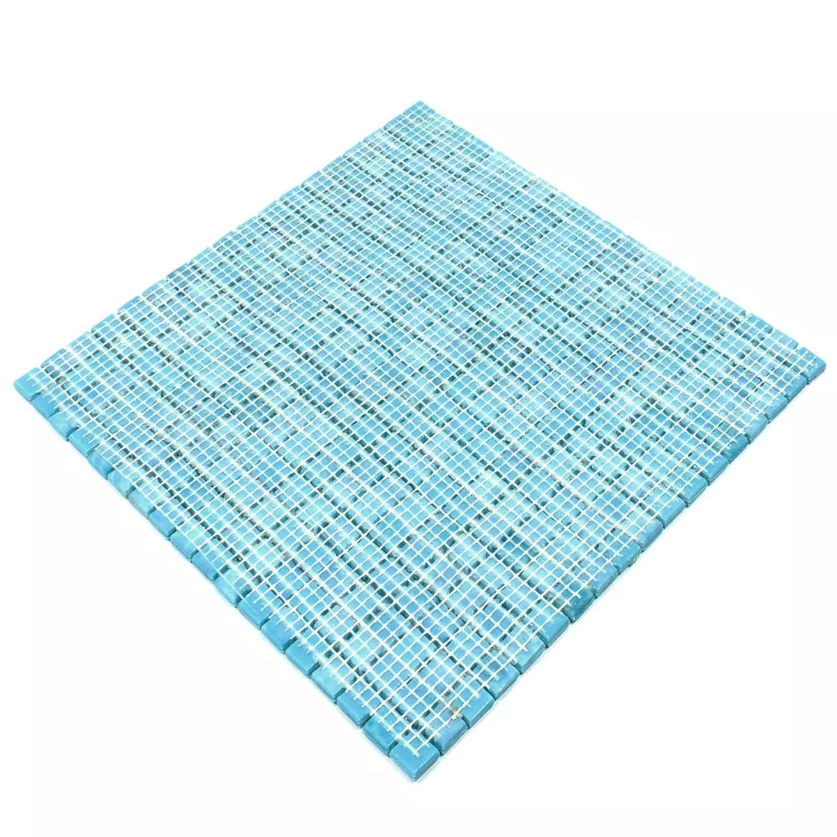 Sample Glass Mosaic Tiles Seaside Cyan