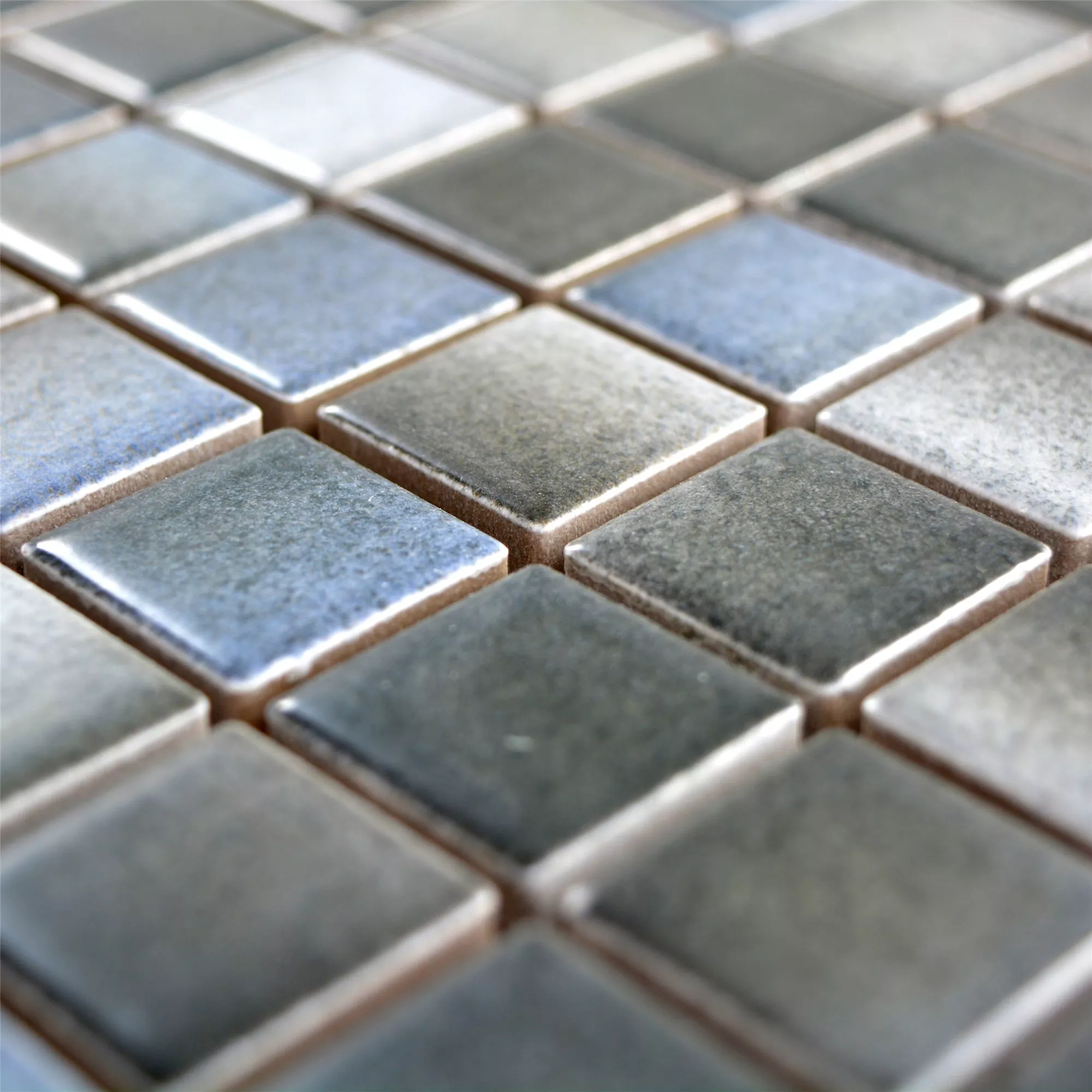 Sample Ceramic Mosaic Tiles Picasso Grey Blue